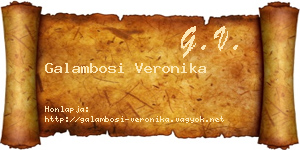 Galambosi Veronika névjegykártya