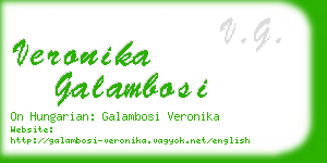 veronika galambosi business card